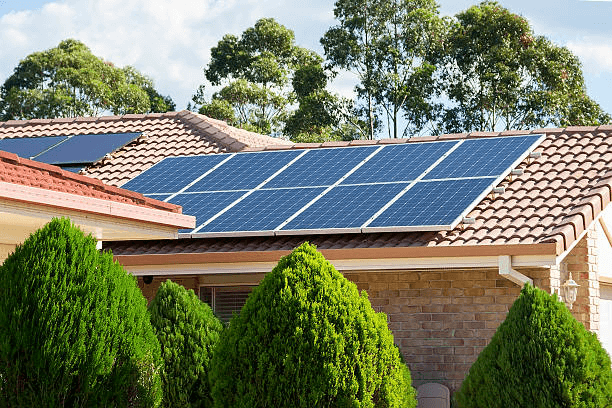 solar panels in home grid